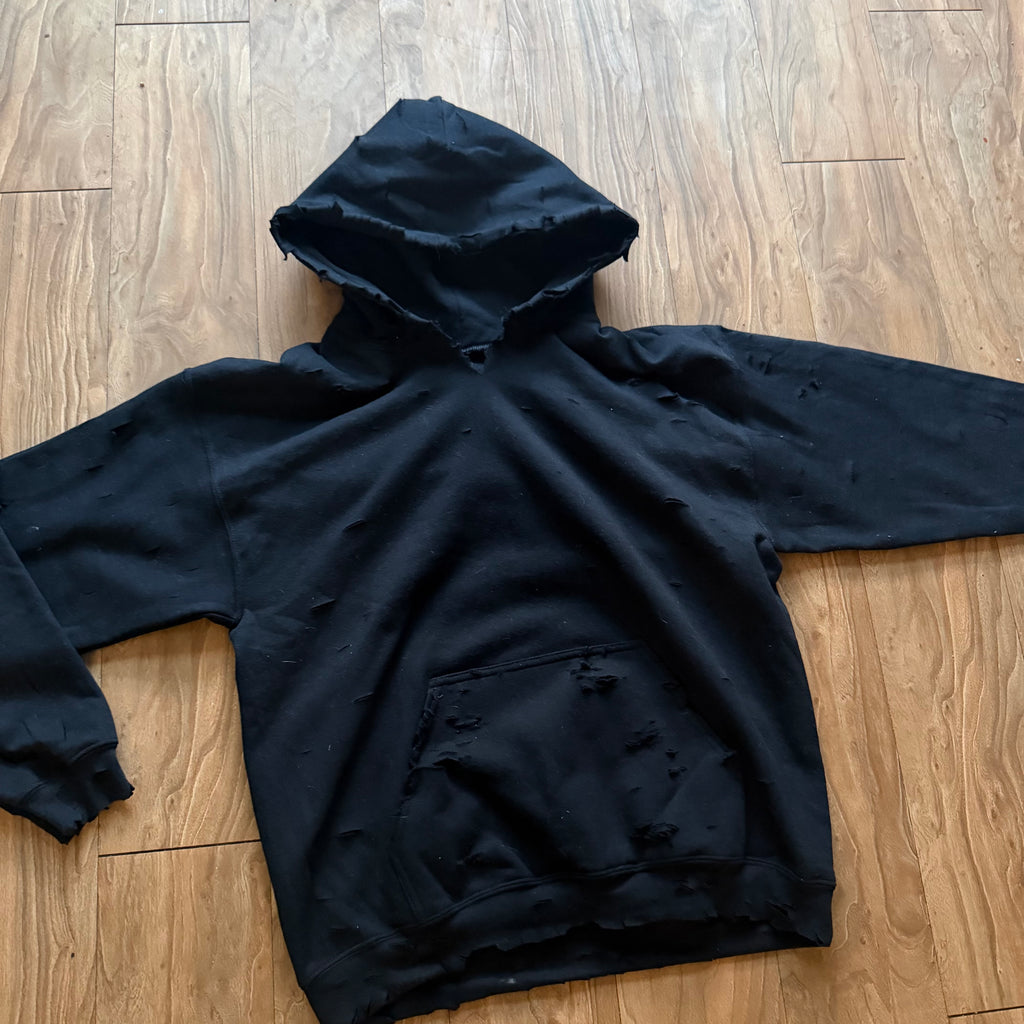 “Slashed” hoodie black
